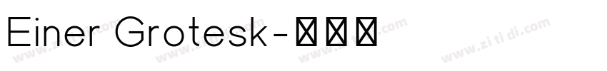 Einer Grotesk字体转换 Einer Grotesk字体转换
